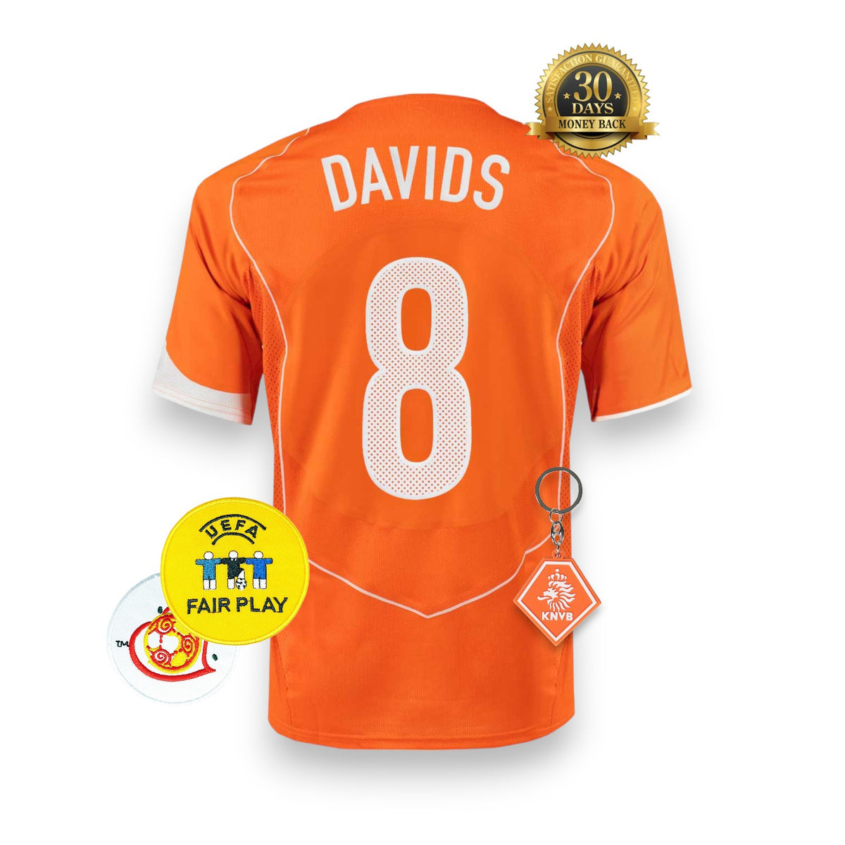 Netherlands 2004 Reissue Home Jersey - #DAVID #8