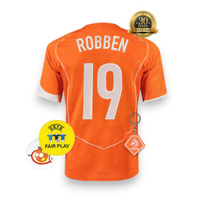 Netherlands 2004 Reissue Home Jersey - #ROBBEN #19
