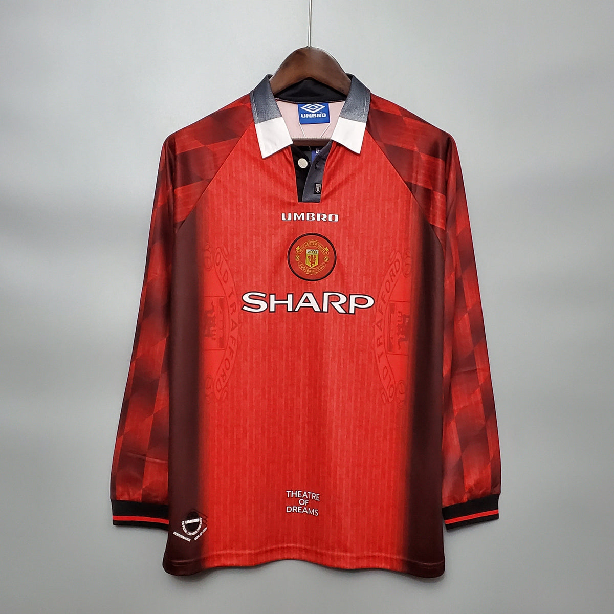 MANCHESTER UNITED I 1996 HOMBRE (RETRO) MANGA LARGA - Vitrine Futebolística