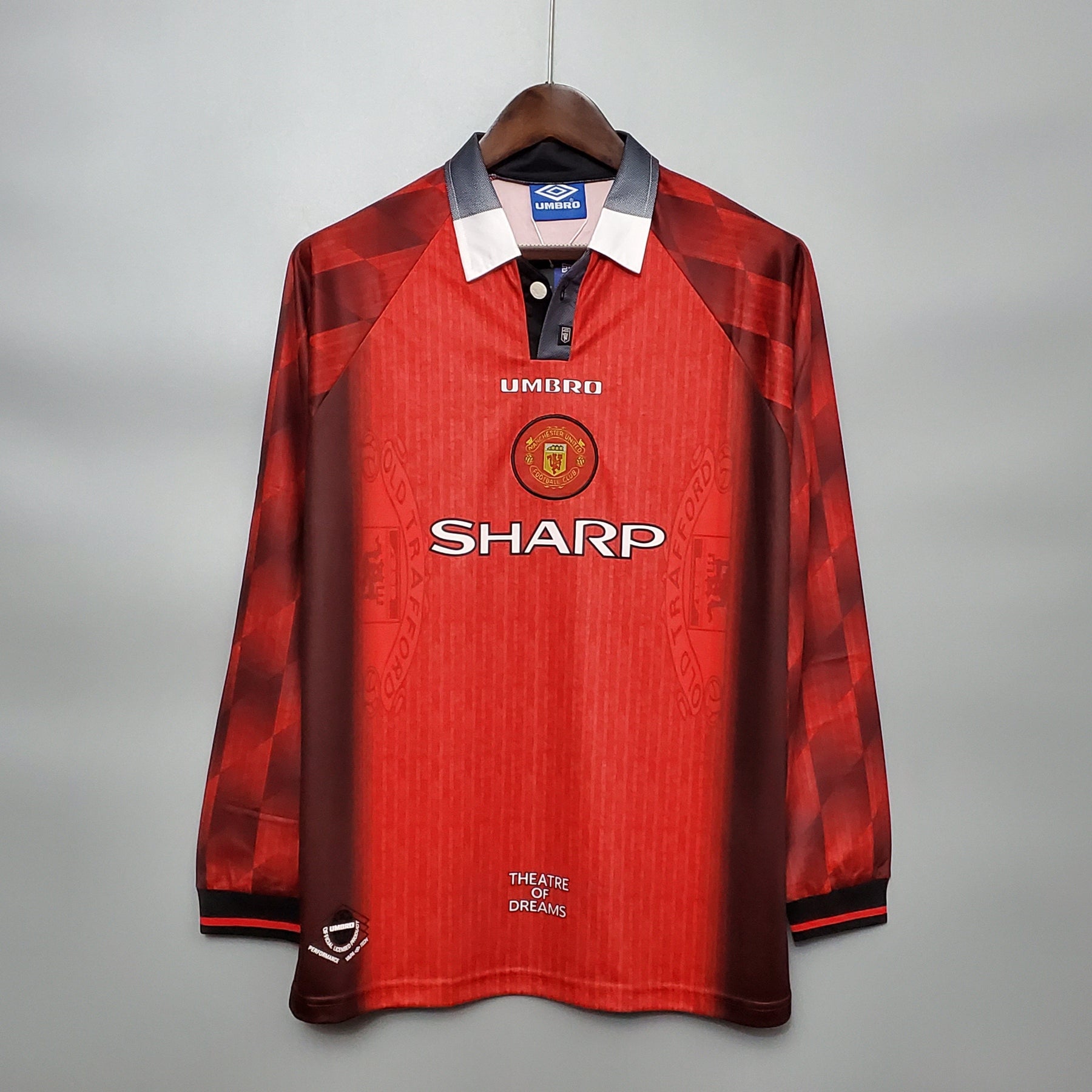 MANCHESTER UNITED I 1996 HOMBRE (RETRO) MANGA LARGA - Vitrine Futebolística