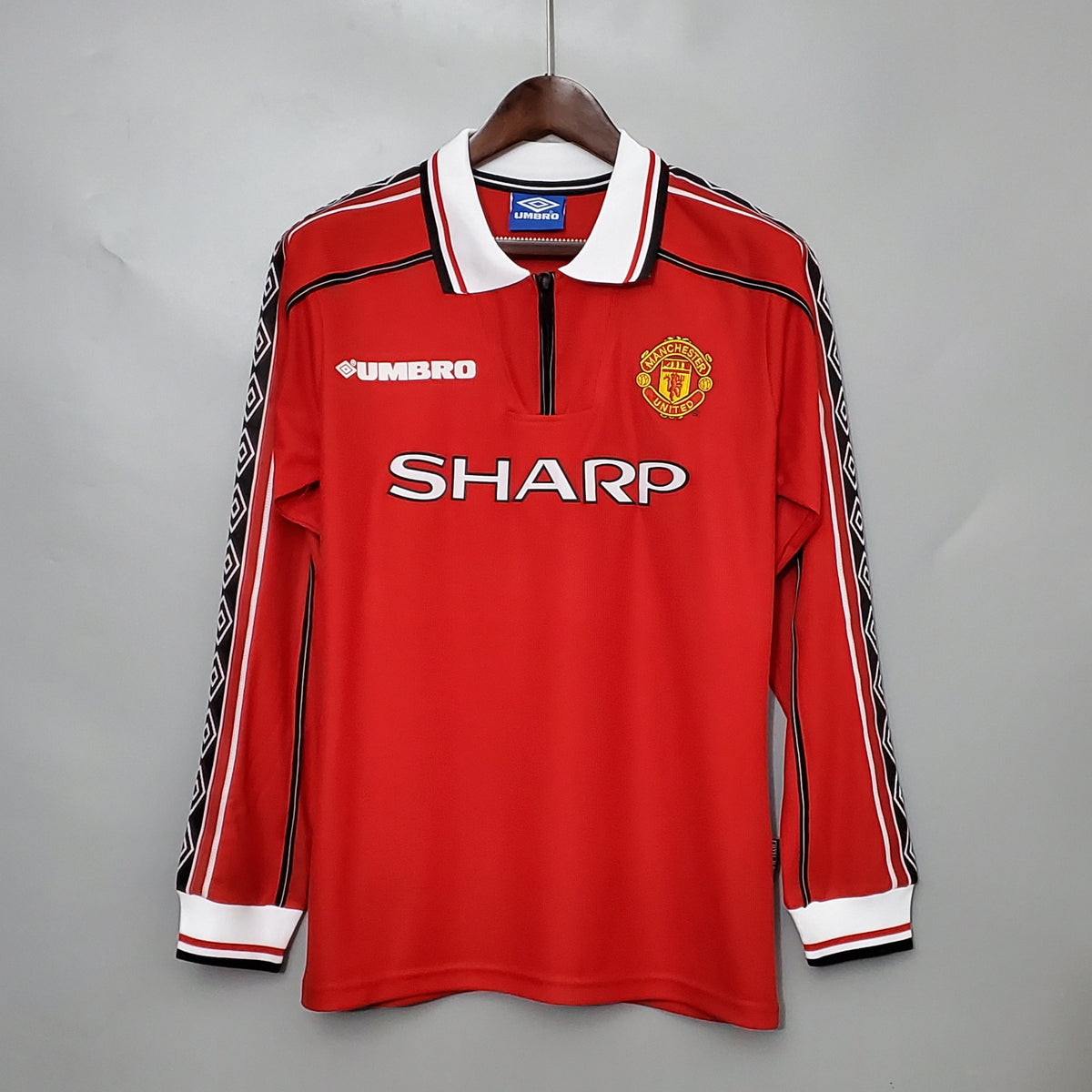 MANCHESTER UNITED I 98/99 HOMBRE (RETRO) MANGA LARGA - Vitrine Futebolística