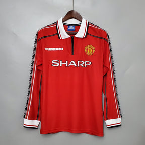 MANCHESTER UNITED I 98/99 HOMBRE (RETRO) MANGA LARGA - Vitrine Futebolística