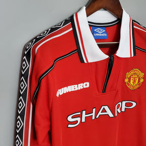 MANCHESTER UNITED I 98/99 HOMBRE (RETRO) MANGA LARGA - Vitrine Futebolística