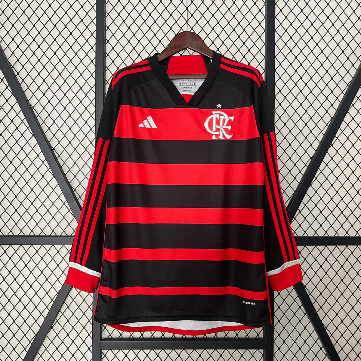 CAMISETA FLAMENGO I HOMBRE (MANGA LARGA) - Vitrine Futebolística