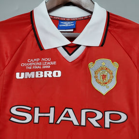 MANCHESTER UNITED I 99/00 HOMBRE (RETRO) MANGA LARGA - Vitrine Futebolística