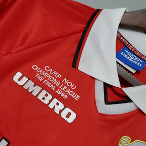 MANCHESTER UNITED I 99/00 HOMBRE (RETRO) MANGA LARGA - Vitrine Futebolística
