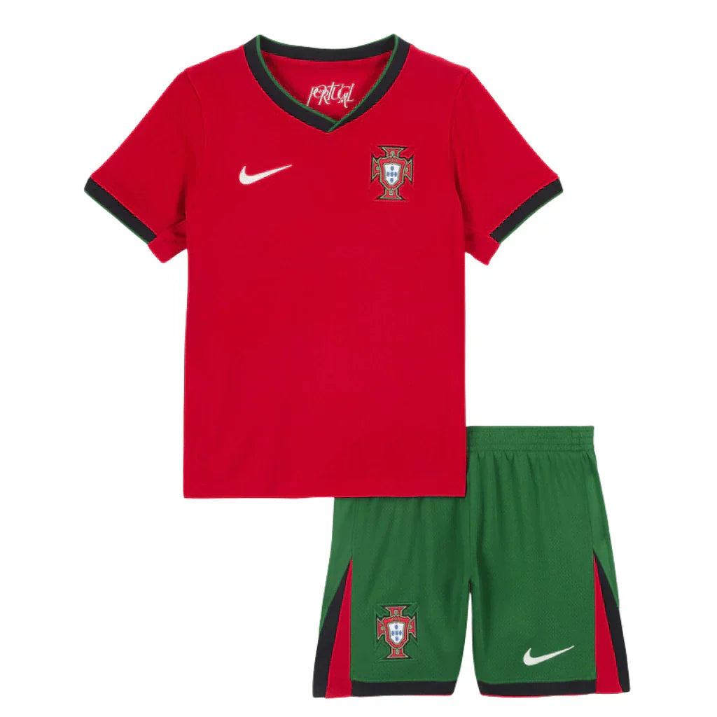 CAMISETA PORTUGAL I EURO 2024 CONJUNTO INFANTIL - Vitrine Futebolística