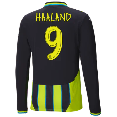 #9 Haaland Manchester City Visitante Camiseta 2024/2025 Long Sleeve