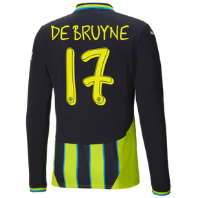 #17 De Bruyne City Visitante Camiseta 2024/2025 Long Sleeve