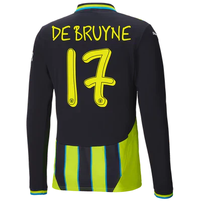#17 De Bruyne City Visitante Camiseta 2024/2025 Long Sleeve