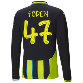 #47 Foden Manchester City Visitante Camiseta 2024/2025 Long Sleeve