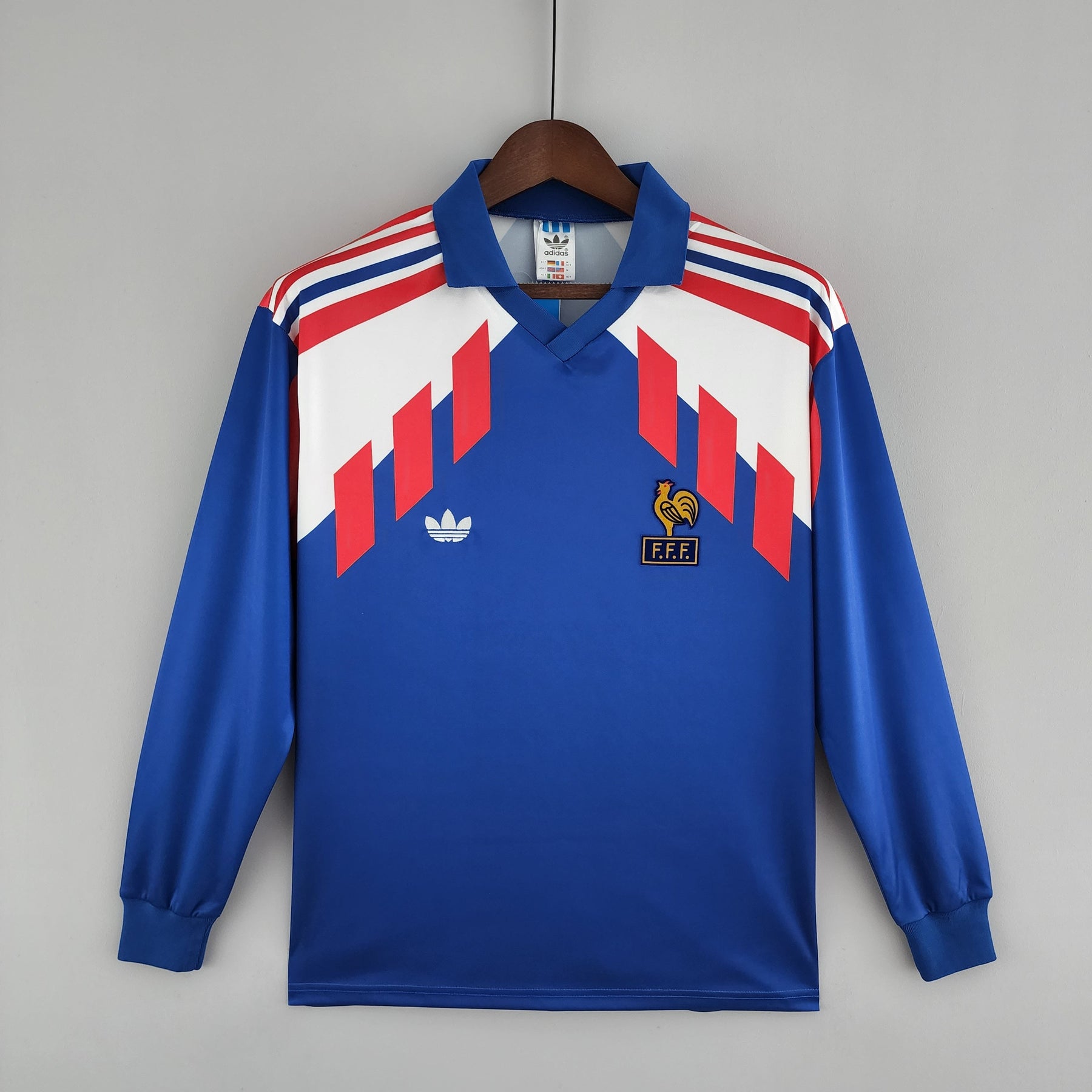 FRANCIA I 88/89 HOMBRE (RETRO) MANGA LARGA - Vitrine Futebolística