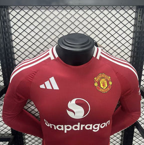 Manchester United Jugador Titular Camiseta 2024/2025 Long Sleeve