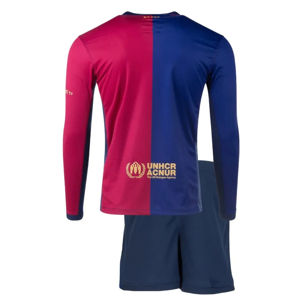 Camiseta Barcelona I 24/25 Conjunto Infantil (Manga Iarga)