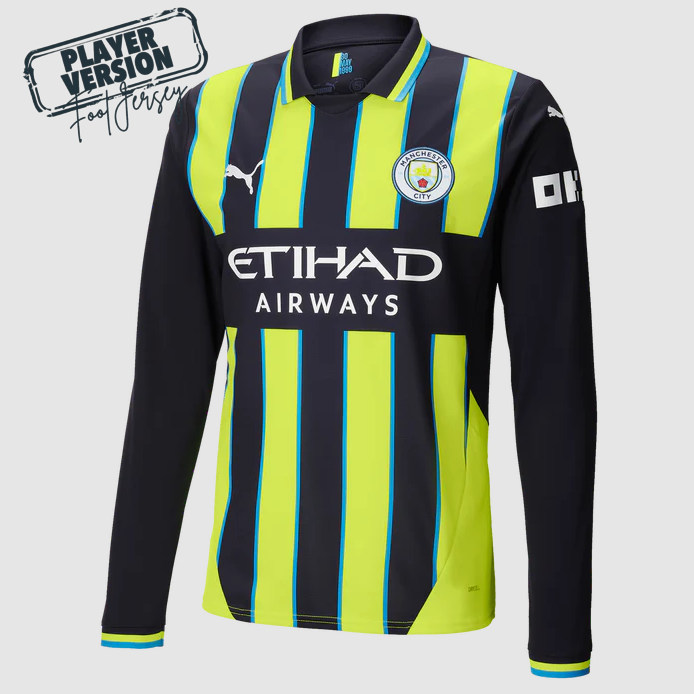 Manchester City Jugador Visitante Camiseta 2024/2025 Long Sleeve