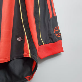 MILAN V 06/07 HOMBRE (RETRO) MANGA LARGA - Vitrine Futebolística
