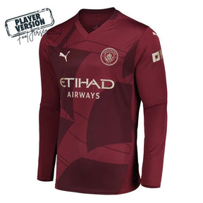 Manchester City Jugador Tercera Camiseta 2024/2025 Long Sleeve