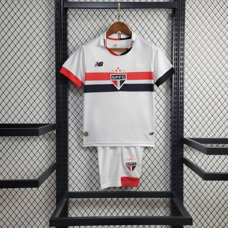 CAMISETA SÃO PAULO I 24/25 CONJUNTO INFANTIL - Vitrine Futebolística