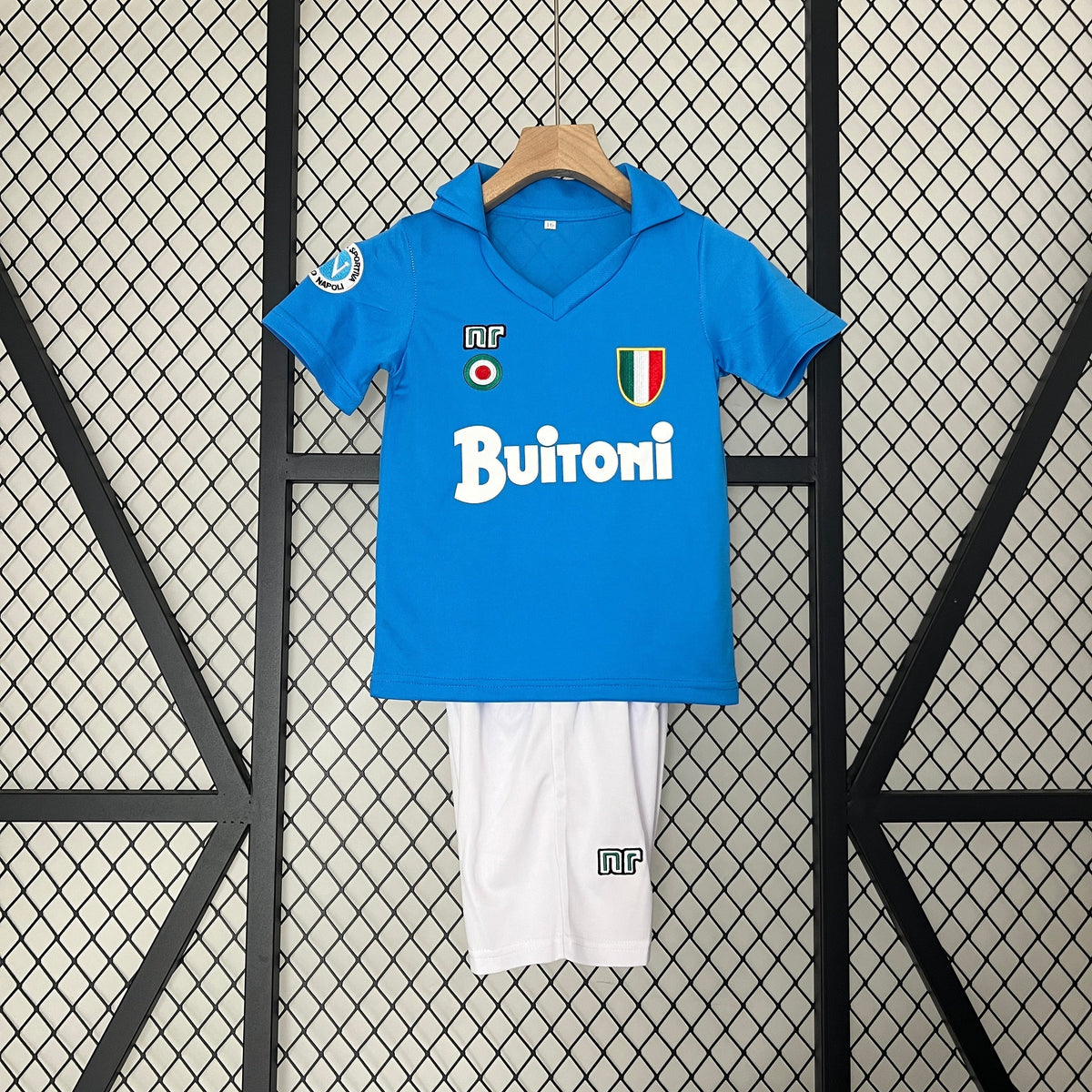 CAMISETA NAPOLI I 87/88 CONJUNTO INFANTIL (RETRO) - Vitrine Futebolística
