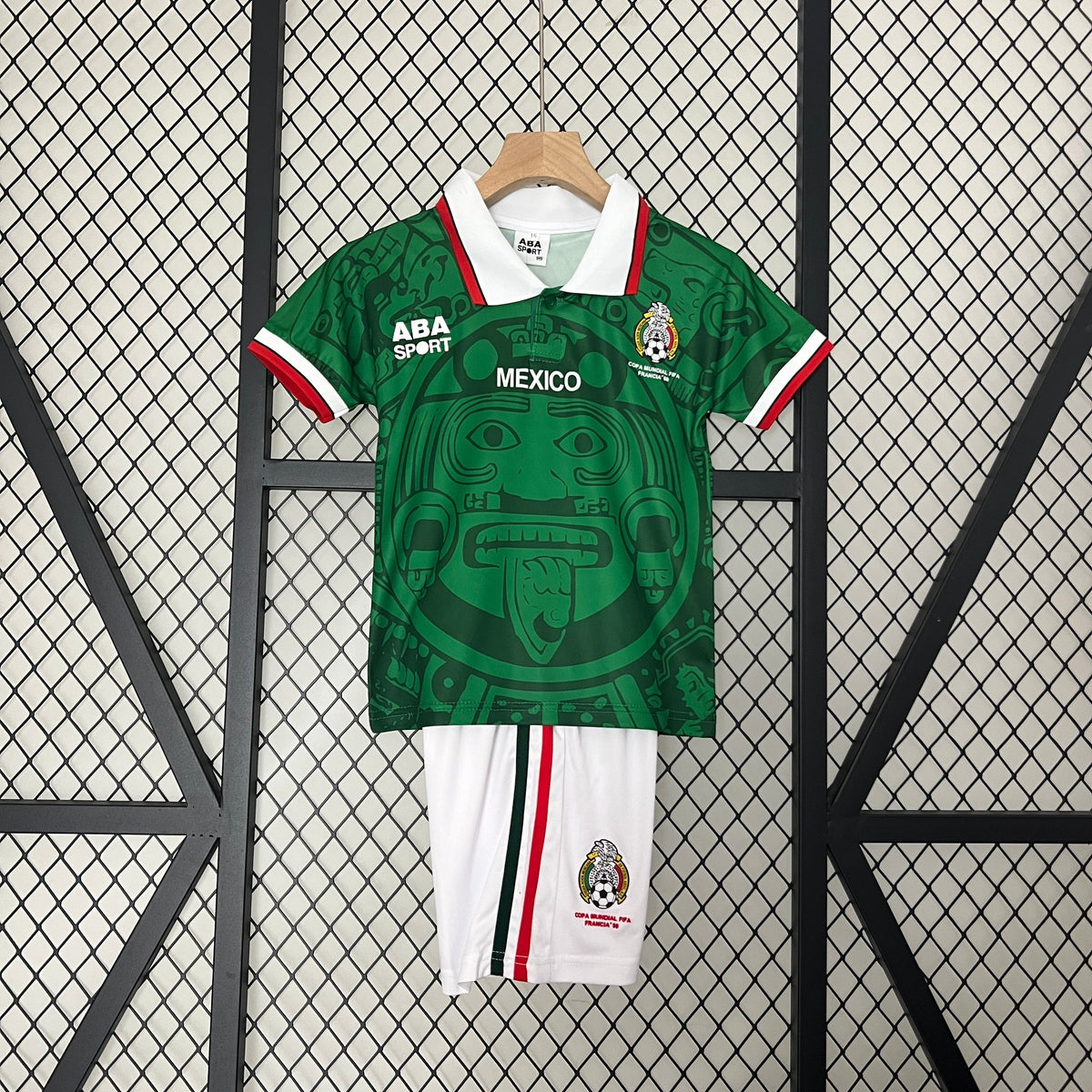CAMISETA MEXICO I 1998 CONJUNTO INFANTIL (RETRO) - Vitrine Futebolística