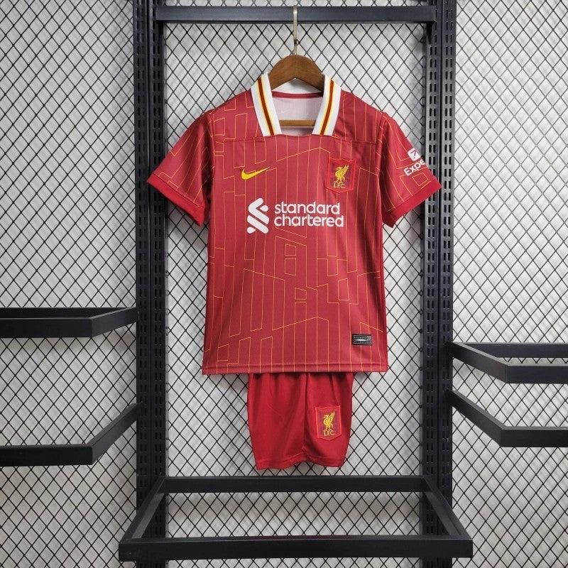 CAMISETA LIVERPOOL I 24/25 CONJUNTO INFANTIL - Vitrine Futebolística